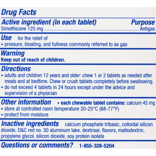 Gas-X Extra Strength Cherry Chewable Tablet for Fast Gas Relief, 72 Count