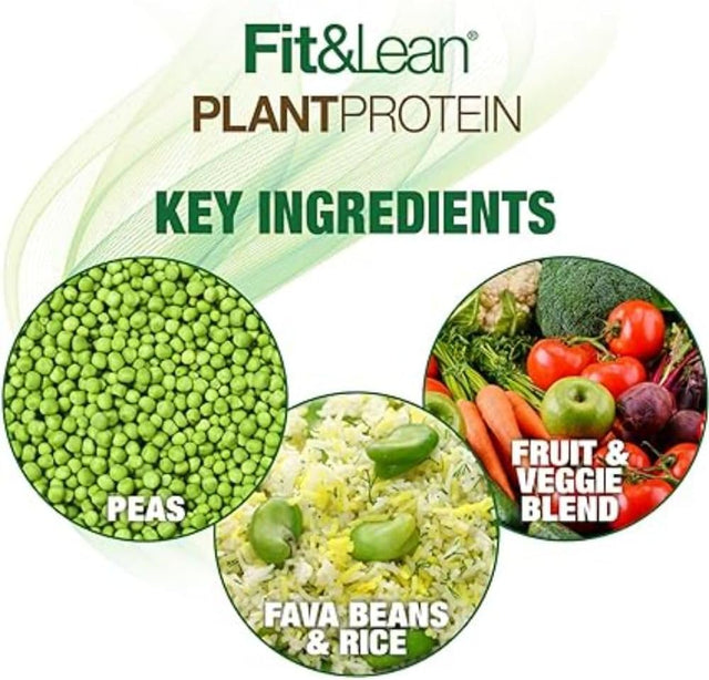 Fit & Lean Plant Protein Meal Replacement Protein Powder Vanilla, 18.72 Ounce