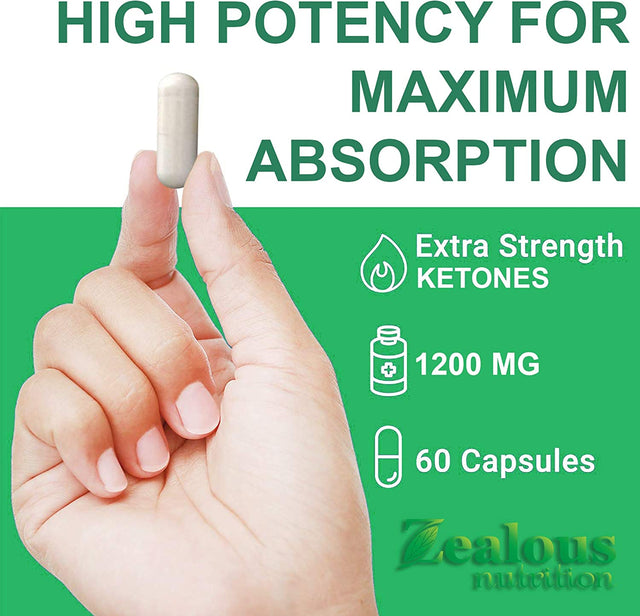 Keto Burn Diet Capsules + Apple Cider Vinegar - Max ACHV Advanced Energy Formula W/Green Tea, Ketones, Kelp - Blend to Support Metabolism, Boosts Ketosis and Enhances Focus, for Men and Women, 60 Cap