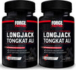FORCE FACTOR Longjack Tongkat Ali 500Mg for Men, Longjack Extract to Support Male Vitality and Improve Drive, Longjack Capsules with Bioperine Black Pepper Extract, 60 Capsules (2-Pack)