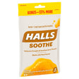 HALLS Soothe Honey Flavor Cough Drops, 1 Bag (40 Total Drops)