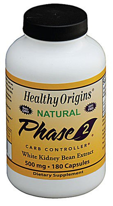 Healthy Origins Phase 2 White Kidney Bean Extract, 500Mg, Capsules, 180 Ea