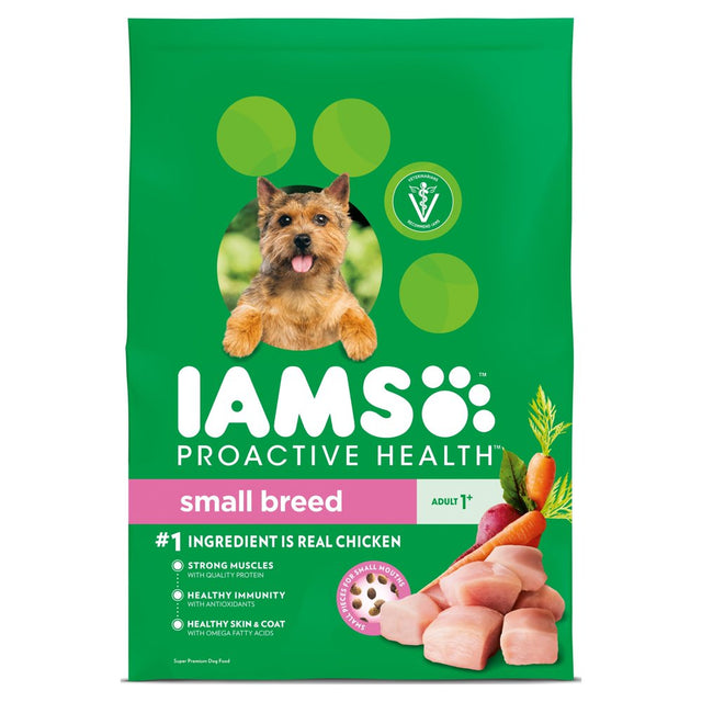 IAMS Chicken & Whole Grains Dry Dog Food for Petite & Small Breed Adult Dog, 7 Lb. Bag