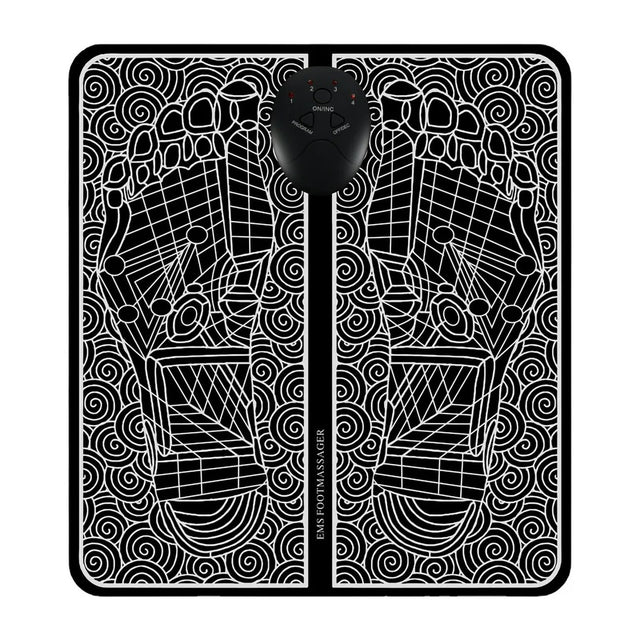 Foot Massager Mat for Neuropathy,Back Muscle Stimulator with Remote Control Electric Pulse Feet Acupressure Pad Massager Machine Relieves Feet Legs Fatigue Body Pains Neuropathy