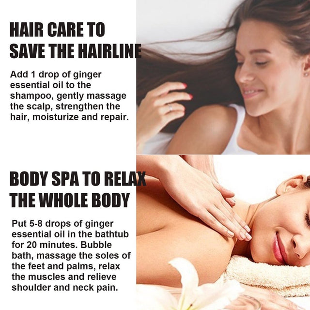 GA Slimming Ginger Oil, Detoxifying Ginger Oil, Abdominal Slimming Stomach Massage Oil, Anti-Adipose Tissue Massage Oil, Healthys Ginger Massage Oil 10Ml