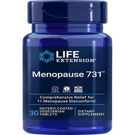 Life Extension Menopause 731™ – Siberian Rhubarb – Menopause Supplement for Women – Ease Hot Flashes, Mood Swings, Night Sweats Relief – Hormone-Free, Gluten-Free, Non-Gmo, Vegetarian – 30 Tablets