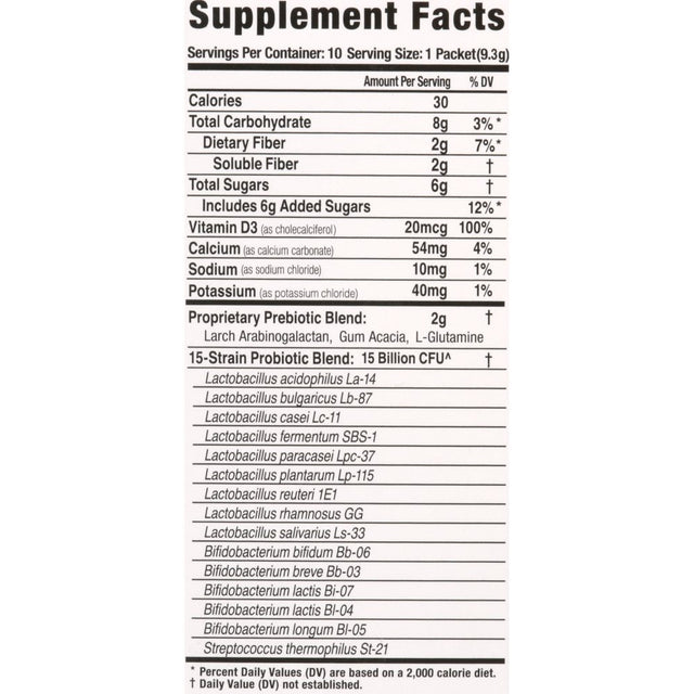 Golive Probiotic Products Probiotic and Prebiotic - Flavored Packets - Berry Pomegranate - 10/.47Oz - 1 Each