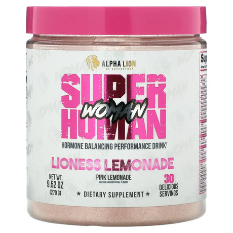 Alpha Lion Superhuman Woman, Hormone Balancing Drink (30 Servings, Lioness Lemonade)