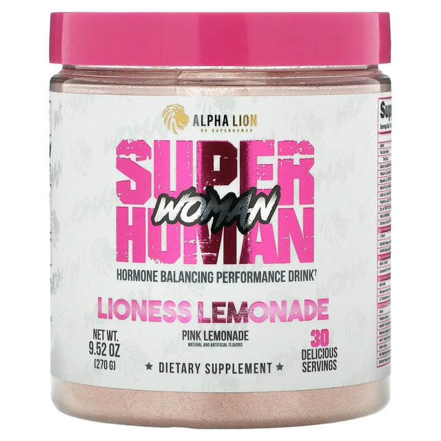 Alpha Lion Superhuman Woman, Hormone Balancing Drink (30 Servings, Lioness Lemonade)