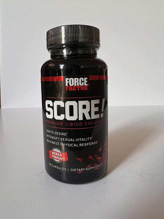 Force Factor Score! Nitric Oxide Libido Enhancer for Men with Horny Goat Weed and L-Citrulline to Ignite Libido, Maximize Response, Increase Endurance, and Boost Male Vitality, 76 Capsules