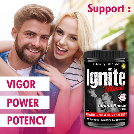 Ignite Ultimate Testosterone Booster for Men, 3X Strength, Male Enhancing Supplement, Drive, Strength 150 Capsules