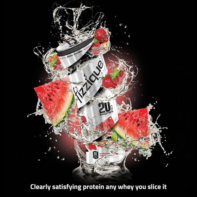 Fizzique Keto Protein Water | Strawberry Watermelon | 12 Count