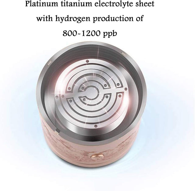 Portable 3 Minute Hydrogen-Rich Water Bottle Rechargeable High Concentration Hydrogen Generator Glass Bottle Anti-Aging Anti-Oxidation Alkaline Water Generator, 350Ml