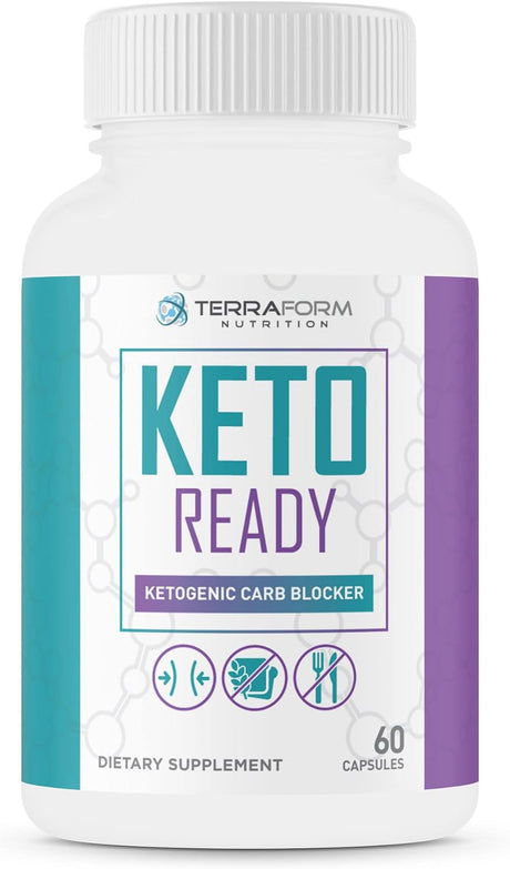 Keto Ready - Max Strength Keto Carb Blocker 1200Mg – Burn Fat & Block Carb Absorption – Minimize Cheat Meals & Maintain Ketosis – White Kidney Bean Extract - for Men & Women - Made in USA - 60 Capsule
