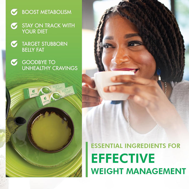 Javita Lean + Green, Premium, 100% Japanese Green Tea, Garcinia Cambogia (As Super Citrimax) & Gymnema Sylvestre, for Weight Management, Appetite Control 24 Ct