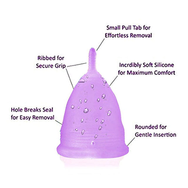 Howarmer Menstrual Cups, Reusable Period Cup for Beginners | Tampons & Pads Alternative, FDA Approved Silicone Menstrual Cup Set | Double Cups (Regular and Heavy Flow) - Blue