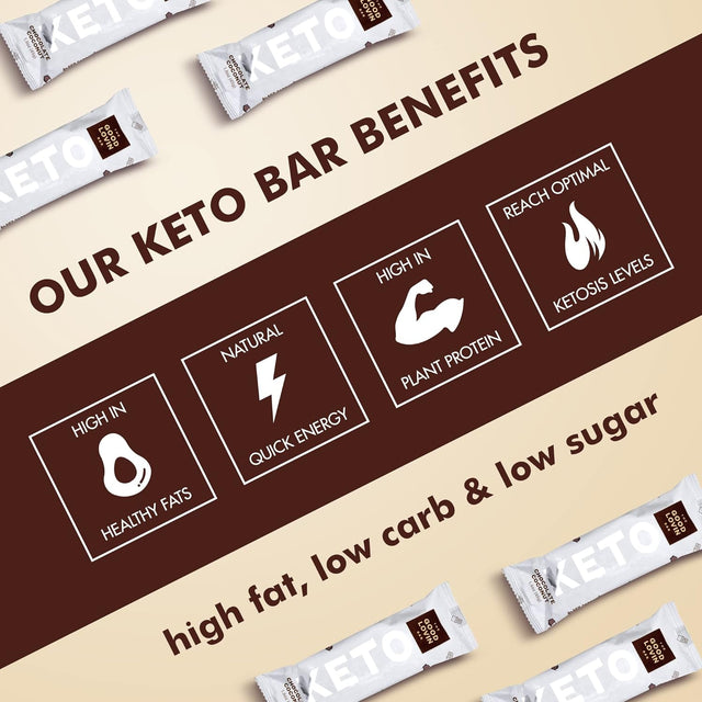 Keto Snack Bars | Low Carb Vegan Protein Bars | Healthy, Low Sugar Plant Based Snacks | Gluten Free Paleo Bars | Keto Friendly Food by the Good Lovin Bar - 4 Count (Chocolate Coconut)