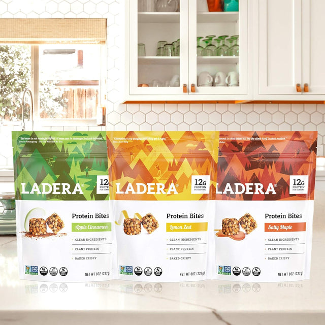 Ladera Protein Bites | Apple Cinnamon Protein Bites | Coated with Dried Apples, Ground Cinnamon to Bring Out the Iconic Flavor | Great Taste | High Protein Bite | 12G Protein | 8 Oz' for ASIN