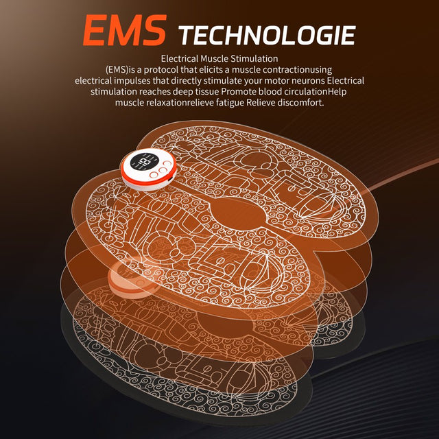 Kekoy EMS Foot Massager for Neuropathy with Remote Control,Electric USB Rechargeable Foot Massage Mat with 8 Modes 19 Intensity for Pain Relief, Black