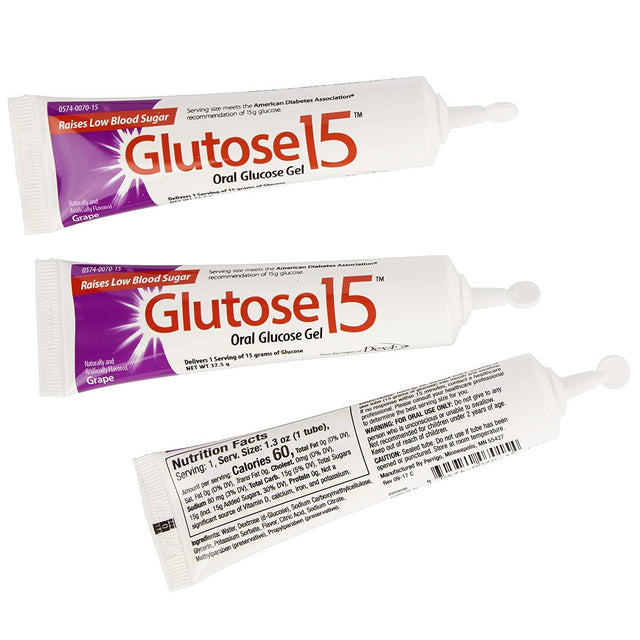 GLUTOSE 15 Oral Gel Grape Flavor 3/PKG