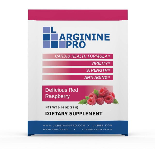 L-Arginine Pro Powder - 5500Mg L-Arginine, 1100Mg L-Citrulline Cardio Health (Raspberry / Citrus Orange, 2 Bags (60 Packets)