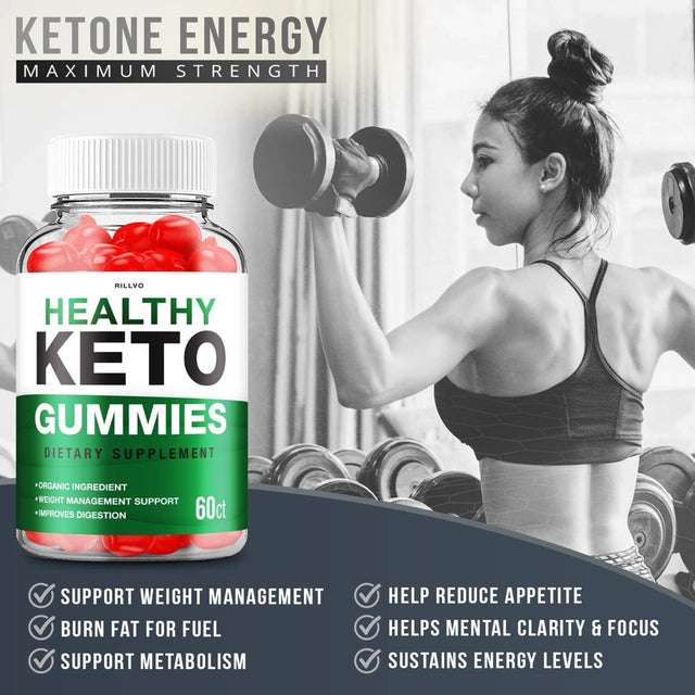 Healthy Keto ACV Gummies - Advanced Formula Healthy Keto Gummies with Apple Cider Vinegar Dietary Supplement 60 Gummies
