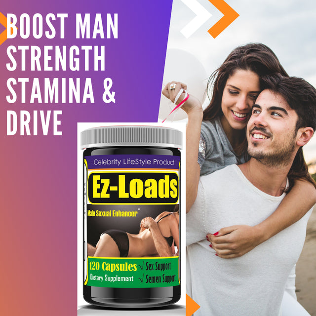 Ez Loads Testosterone Booster for Men, Boost Strength, Libido Booster 120 Count by Celebrity Lifestyle