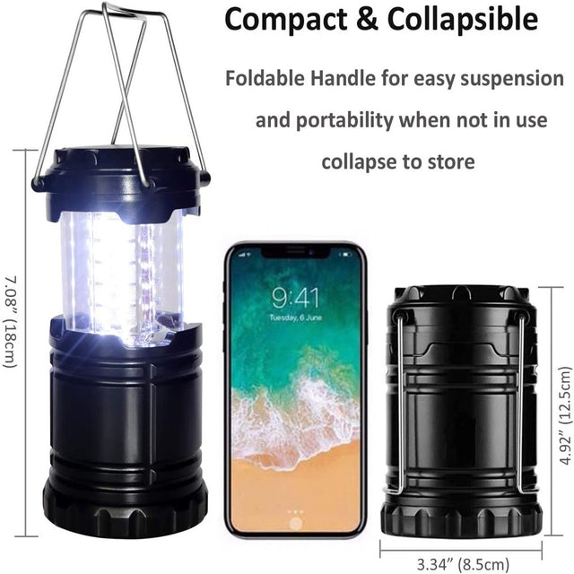G & F Ultra Bright LED Lantern 2-Pack for Hiking and Camping - Long-Lasting, 800 Lumens Light Output - Battery-Powered Outdoor Lanterns