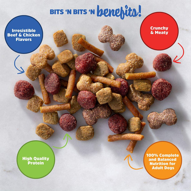 Kibbles 'N Bits Kibbles 'N Bits Mini Bites Small Breed Savory Beef and Chicken Flavors Dog Food, 16 Lb.