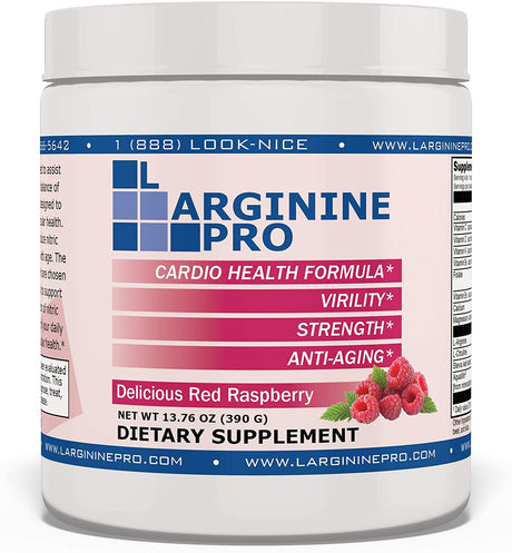 L-ARGININE PRO, L-Arginine Supplement - 5,500Mg of L-Arginine plus 1,100Mg L-Citrulline - Jar + Packets Set, Powder (Raspberry, Jar+30Packets)