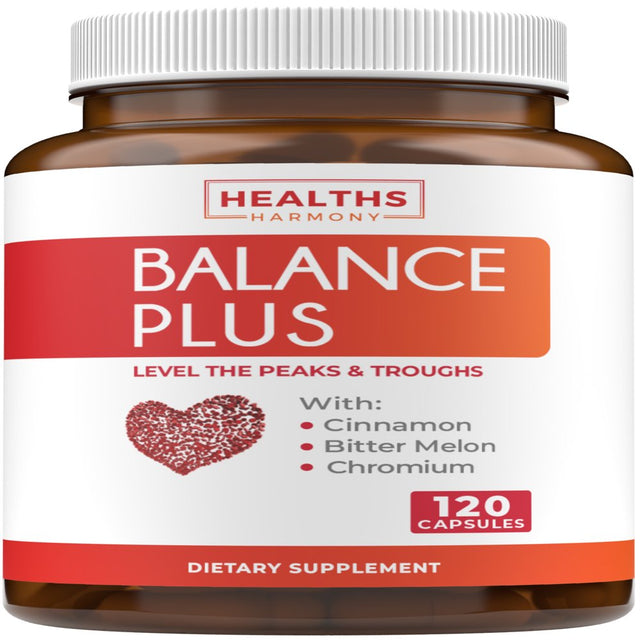 Healths Harmony Balance plus (120 Capsules) Helps Support Blood Glucose Levels Already in the Normal Range - Multi Vitamin, Mineral, and Herb Supplement