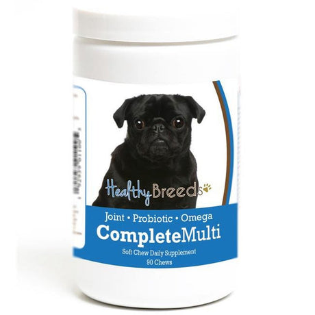 Healthy Breeds 192959011005 Pug All in One Multivitamin Soft Chew - 90 Count