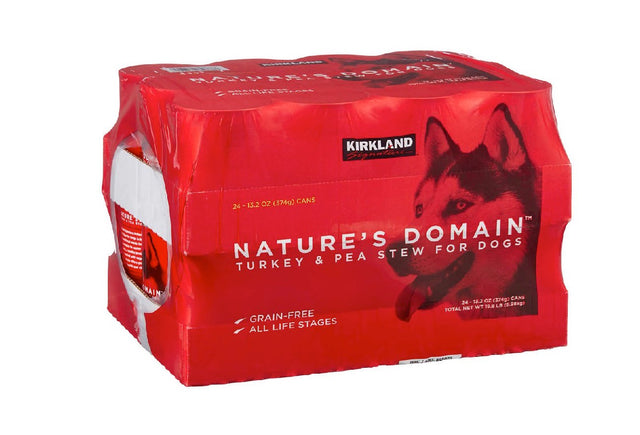 Kirkland Signature Nature'S Domain Canned Dog Food, Turkey & Pea Stew, 13.2 Oz, 24-Count 1PK