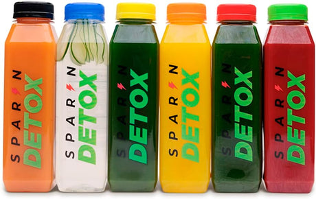 1-Day Juice Cleanse | 6 Natural Fruit and Vegetable Juice Bottles | Best Juice to Cleanse Your System | Healthy Cleanse & Detox Program | No Gluten by SPARN Detox
