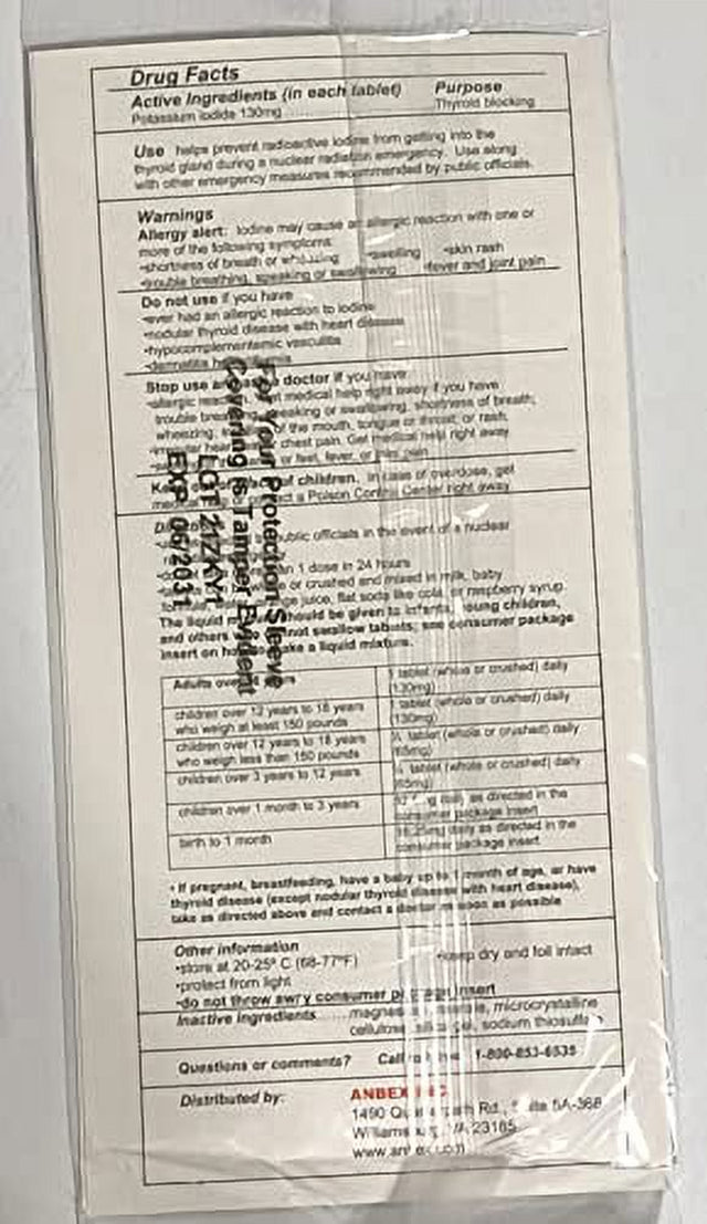 IOSAT Potassium Iodide 14 Tablets
