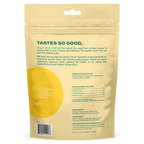 Jinx Chicken Flavor Boosting Meal Topper, Ground Dry Dog Food, 3 Oz. Bag