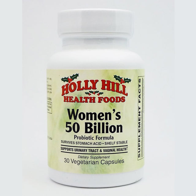 Holly Hill Health Foods, Women'S 50 Billion Probiotic, 30 Vegetarian Capsules