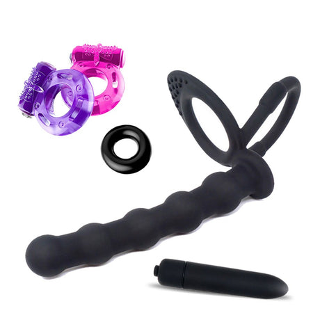 JNANEEI Adults Sex Toys Silicone Vibrator Kit Private Sex Toys Flirt Games Products Masturbator Rings for Women Men Couples