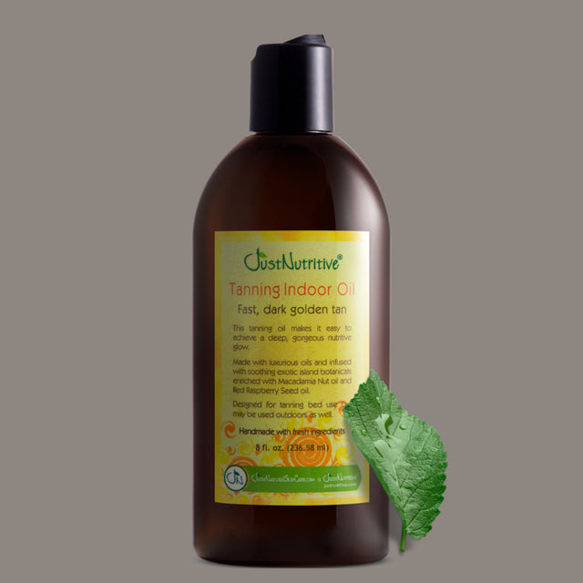 Just Nutritive Natural Sun Tan Accelerator Oil, Indoor & Outdoor with Coconut & Olive Oil, 8Oz