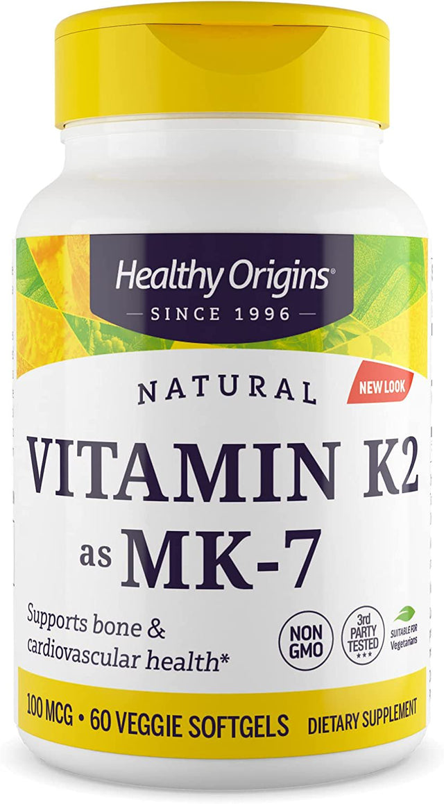 Healthy Origins Vitamin K2 as MK-7 100 Mcg Vegetarian Softgels, 60 Vgels