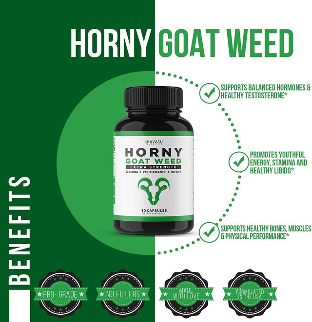 HAVASU NUTRITION L Arginine and Horny Goat Weed Bundle for Powerful Male Enhancing Supplement for Performance & Endurance Due to Increased Vascular Support