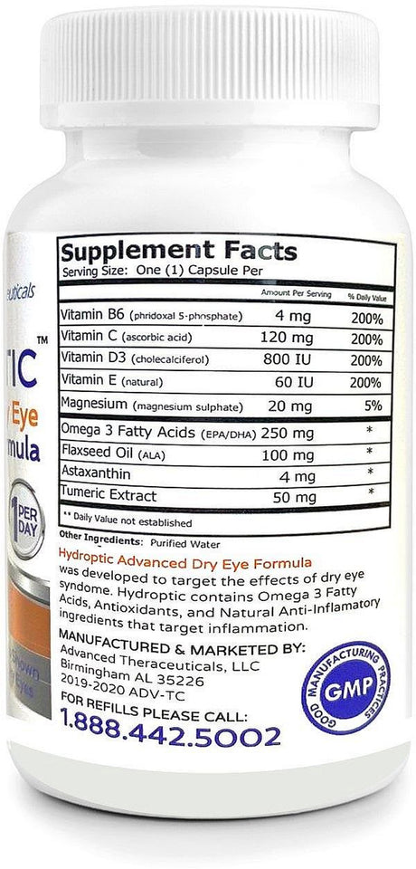 HYDROPTIC Advanced Dry Eye Formula (One-Per-Day) 90 Day Supply