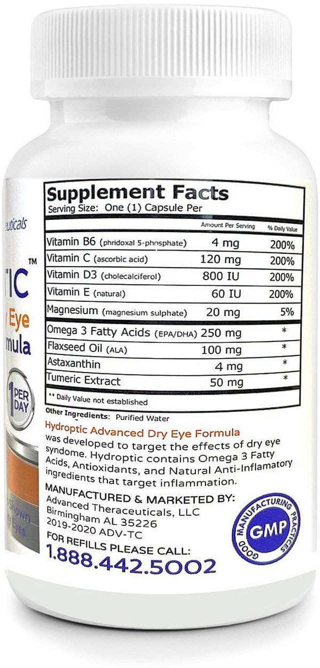 HYDROPTIC Advanced Dry Eye Formula (One-Per-Day) 90 Day Supply