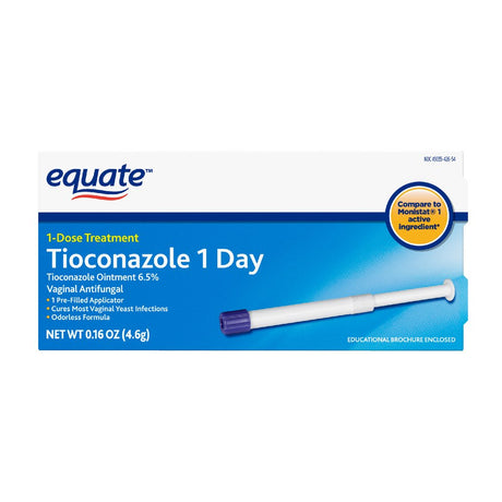 Equate Tioconazole 1-Day Treatment, Vaginal Antifungal, 4.6