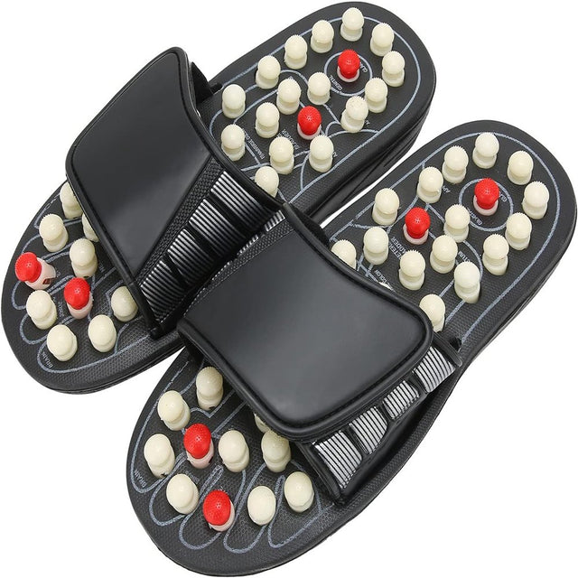 DERCLIVE Plantar Fasciitis Relief Massager, Foot Massage Slippers Sandals Mat for Men Women, Reflexology Foot Massager for Circulation