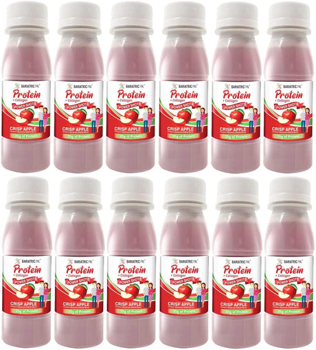 Bariatricpal Ready-To-Drink 25G Whey Protein & Collagen Power Shots - Crisp Apple (12 Bottles)