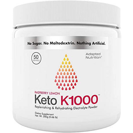 Hi-Lyte Keto K1000 Electrolyte Powder | Raspberry Lemon | Hydration Supplement Drink Mix | Boost Energy & Beat Leg Cramps | No Maltodextrin or Sugar | 50 Servings
