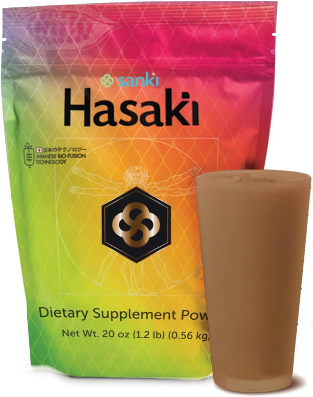 Global Chocolate Hasaki Dietary Supplements Powder Is a Japanese-Origin Product for Protecting Gut Health and Nutrition. Net Weight 20 Ounces (1.2 Pounds), 0.49 Ounces of Protein per Dose