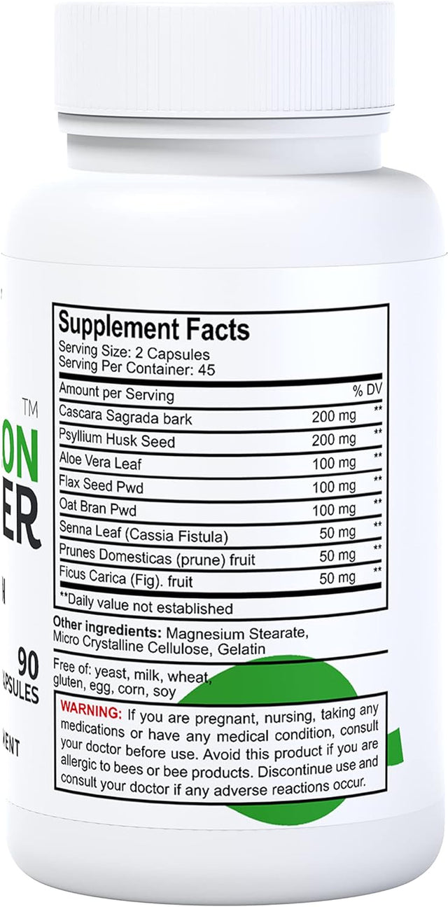 Hallcolon Cleanser, Clean Colon Detox – 60 Capsules - for 14 Days Supply