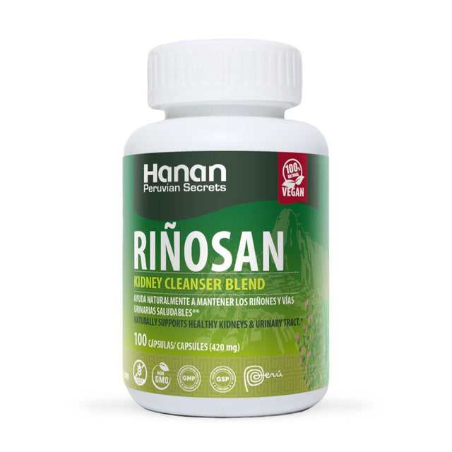 Hanan Rinosan Kidney Cleanser Blend | 100 Capsules | Naturally Aids in Supporting Healthy Kidney and Urinary Tract Function